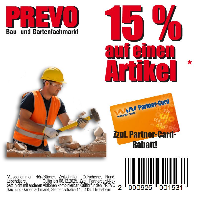 Abbildung des 15 % Gutschein